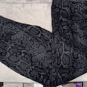Zara Black Snake Print Jeans